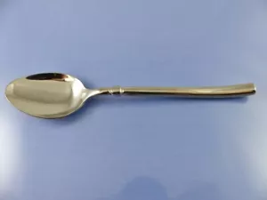 unknown PLAIN BANDED OVAL SOUP SPOON SOLID HANDLE BY PADERNO 18/10 STAINLESS - Picture 1 of 4
