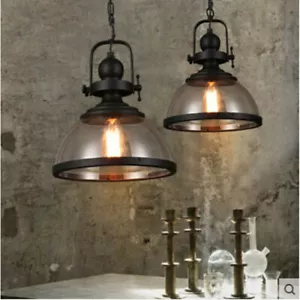 Bar Glass Pendant Light Home Lamp Kitchen Ceiling Light Shop Chandelier Lighting - Picture 1 of 12