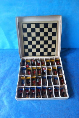 original ancien jeu d'échecs échecs amérique du sud neuf boite - Photo 1/4
