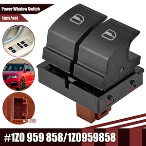 For Skoda Fabia Mk2 1Z0959858 Electric Window Control Double Switch DRIVER SIDE - Picture 1 of 12