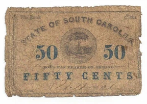 1862 Bank of the State of South Carolina - 50C SC Fractional Note Sh506 (D05760) - Bild 1 von 2