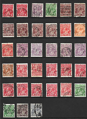 KGV - *33 USED ACSC LISTED VARIETIES* With Values To 4 1/2d (CV $1,700+) • 222.33$