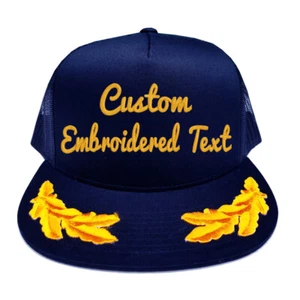 Custom embroidered scrambled eggs cap hat (navy), custom scrambled egg cap hat - Picture 1 of 9