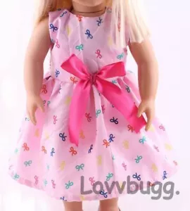 OFFERTA Vestito rosa per American Girl 18" o vestiti baby doll SPEDIZIONE GRATUITA AGGIUNTE! LovvU! - Foto 1 di 12