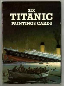 rms TITANIC .Ocean Liner ..Vintage booklet.. Six Titanic Paintings Cards - Picture 1 of 4