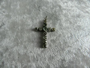 RARE croix dévote / Jeannette d'Arles en argent massif Bijou régional - Picture 1 of 4