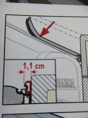 FIAMMA: RAIN GUARD S PROFILO IN GOMMA GRIGIO X TENDALINI CARAVAN E CAMPER