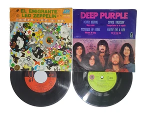 Led Zeppelin and Deep Purple 7" EP Records Rare Mexican Pressing from 70's - Picture 1 of 16