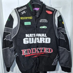 Edikted Boston Herren Bomberjacke grün mit gesticktem Logo Größe M sehr guter Zustand  - Bild 1 von 9