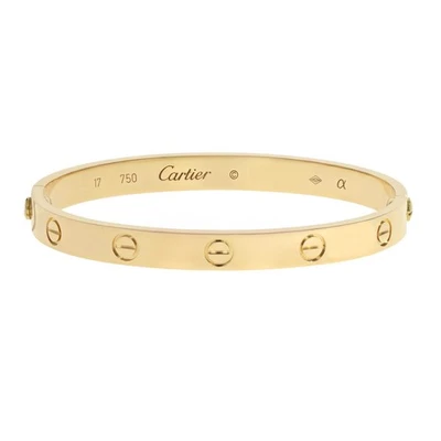 Б/у Cartier любовь браслет - размер 17 желтое золото - Изображение 1 из 4