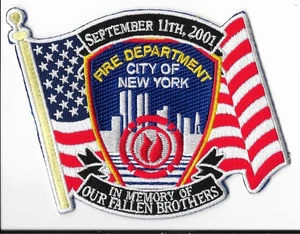 New York Fire Department (FDNY) 9-11-01 Patch V9 - Picture 1 of 2