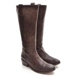 Stivali da equitazione donna Frye Carson zip 76157 8,5 B scarpe in pelle marrone invecchiato - Foto 1 di 7