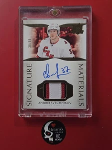 2021-22 Andrei Svechnikov The Cup Signature Materials /99 Auto Patch #SPAV UD - Picture 1 of 2