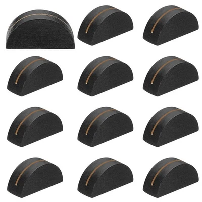Table Number Holders, 12 Pcs Wooden Table Name Stands Semicircular Design, Black - Image 1 of 4