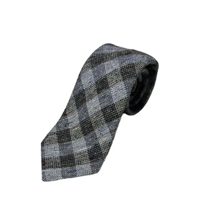 Corbata de cuello de lujo Tom Ford gris a cuadros seda lana cachemir mezcla usada en excelente estado Foto 1 de 4