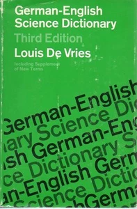 German English Science Dictionary New Terms 1978 3rd ed. Dust Jacket - Foto 1 di 1