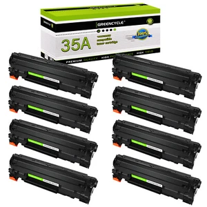 8xGREENCYCLE Black CB435A 35A Toner Cartridge For HP LaserJet P1005 P1006 P1009  - Picture 1 of 24
