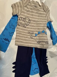 Carters Bodysuit, shirt and Pants 3-Piece Set dinosaur themed new with tags - Picture 1 of 6