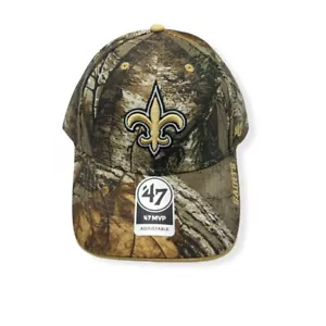 '47 New Orleans Saints MVP Realtree Camo Frost Adjustable Strap Hat Cap - Picture 1 of 6