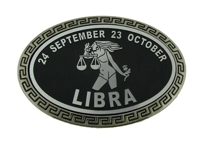 Libra signo zodiacal abridor de botellas cinturón hebilla escala cumpleaños hebilla del cinturón Foto 1 de 2