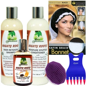 Hair Thickening & Growth Shampoo Conditioning Receding Hair Edge Growth Oil Kit - Picture 1 of 5