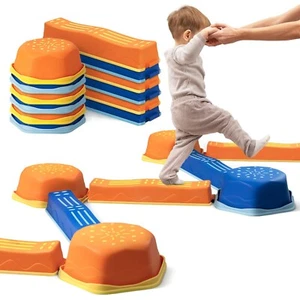 12Pcs Non-Slip Plastic Balance Beam and Stepping Stones Toddler Sensory Toy I... - Picture 1 of 8