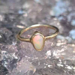 Gaze of the Phoenix  Lightning Ridge White Opal 0.60 Ct 925 Silver Ring US 5+1⁄4 - Picture 1 of 7