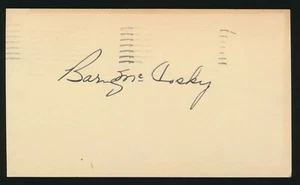 BARNEY McCOSKY (1939-1953 Tigers, A's, Indians) -Autograph 3x5 GPC (d.1996) - Picture 1 of 2