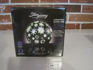 EVERGREEN STARGAZING LED LIGHTED GLASS ORB GLOBE 6" TALL 3 FUNCTION SWITCH--NEW - Picture 1 of 12