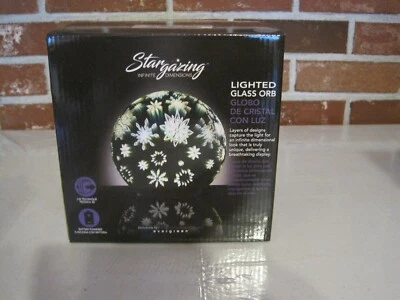 EVERGREEN STARGAZING LED VIDRIO ILUMINADO ORBE GLOBO 6" ALTO 3 FUNCIONES INTERRUPTOR--NUEVO Foto 1 de 4