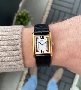 ✅Cartier | Tank Vermeil LM | Trinity Dial | großes Modell | W1006254 / 590005✅ - Bild 1 von 17