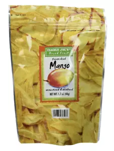 Trader Joe's Freeze Dried Fruit Mango Unsweetened Superfood Fat Free 1.7 oz - Picture 1 of 4
