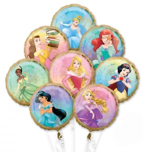 Disney Princesses Party Supplies Once Upon A Time Balloon Bouquet 8 Pack - Picture 1 of 1