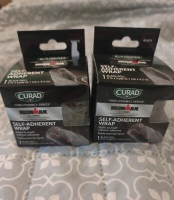 CURAD Performance Series Ironman Self-Adherent Wrap Black 2" x 5 yds 2 Packs - Image 1 of 4