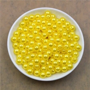 PEARL BEADS ROUND 3/4/6/8/10/12mm 50x100x300x400x500x1000 Jewelry Making - Picture 1 of 45