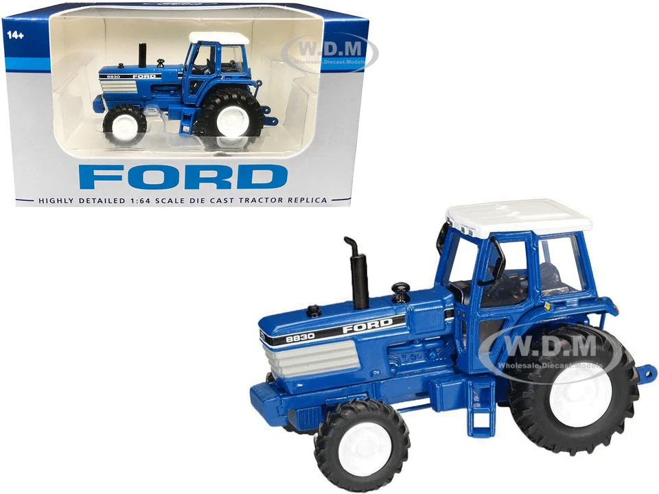FORD 8830 TRACTOR WITH GRAY GRILLE BLUE 1/64 DIECAST MODEL BY SPECCAST ZJD1902 - Image 1 of 1