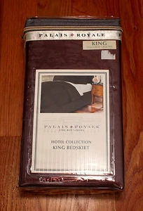 Palais Royale KING Brown Bed Skirt 15" 18" Drop Bedskirt Dust Ruffle split - Picture 1 of 4