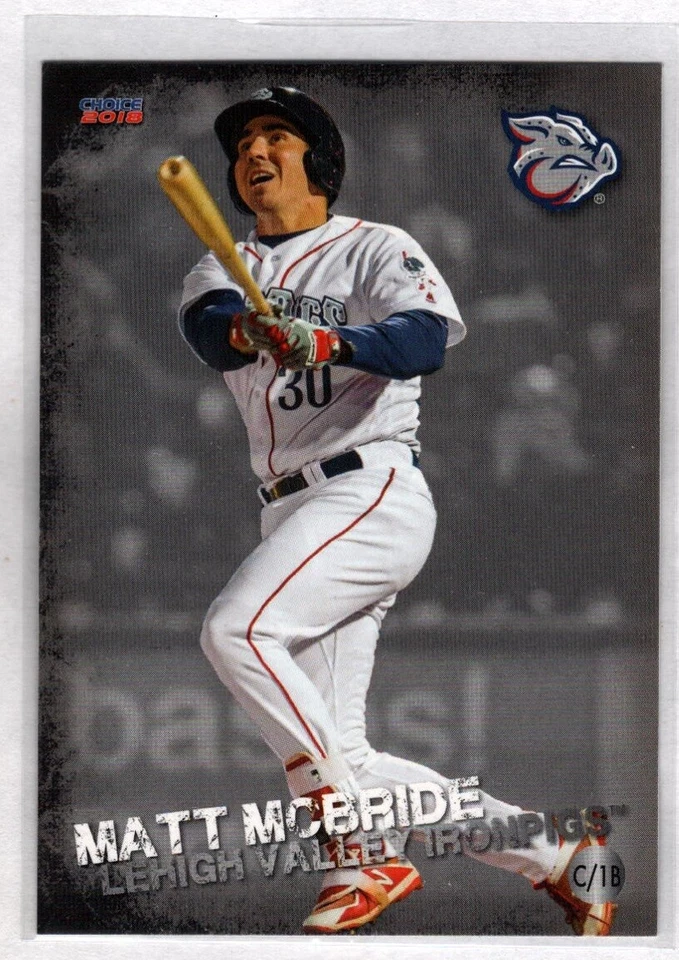 Matt McBride 2018 Choice Lehigh Valley Ironpigs - Image 1 of 1