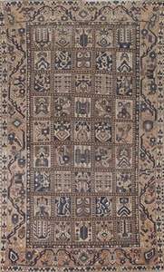Vintage Muted Garden Design Living Room Area Rug 6x10 Wool Hand-made Carpet - Picture 1 of 21