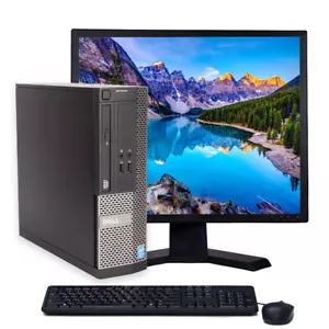 Dell Desktop i3 Computer 8GB RAM 500GB HDD Windows 10 PC 19" LCD Monitor Wi-Fi - Picture 1 of 7