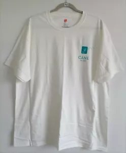"Camiseta Hanes Tagless para hombre blanca manga corta talla XL ""Cane Island" - Imagen 1 de 5