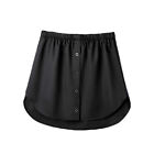 Women False Shirt Tail Blouse Hem Skirt Underskirt Detachable Elastic Waist