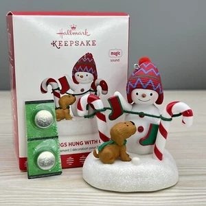 NEW IN BOX 2017 HALLMARK Magic Sound STOCKINGS HUNG WITH CARE Christmas Ornament - Picture 1 of 24