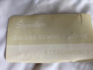 VINTAGE WARDS SIGNATURE SEWING ZIG ZAG, etc attachments-assorted with extra  - Picture 1 of 11
