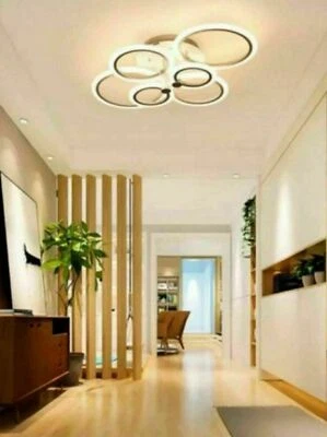 Lampadario LED a soffitto a sospensione moderno cerchi 51w LUCE  IP20 - Immagine 1 di 4