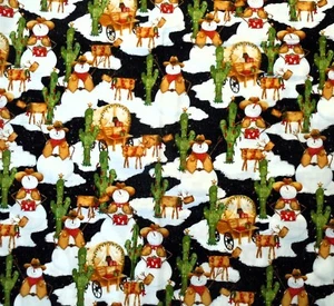 Baumwollstoff Kathy Hatch Designs #10375 "Wild West Holiday" 0,6 Yard Stück 24" - Bild 1 von 3