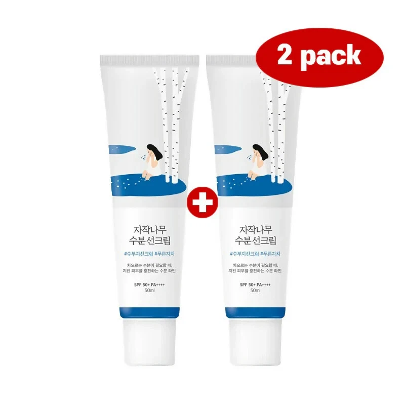 2 Pack- ROUND LAB Birch Juice Moisturizing Sun Cream SPF50+/PA++++ 1.7oz / 50ml - Image 1 of 4