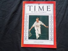 1933 SEPTEMBER 4 TIME MAGAZINE - AUSTRALIA'S JACK CRAWFORD - T 386