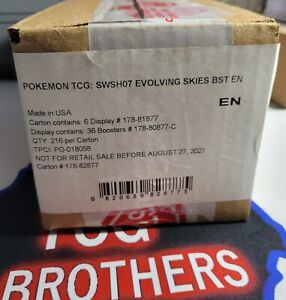 Pokemon TCG: Sword & Shield Evolving Skies Booster Box CASE (6 Boxes) Sealed B
