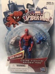 NEW HASBRO MARVEL ULTIMATE CRIME FIGHTING SPIDER-MAN WITH WEB PACK FIGURE! a197 - Picture 1 of 3
